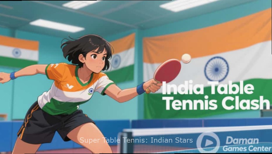 Super Table Tennis: Indian Stars game modes selection screen with options like Quick Match and Career Mode