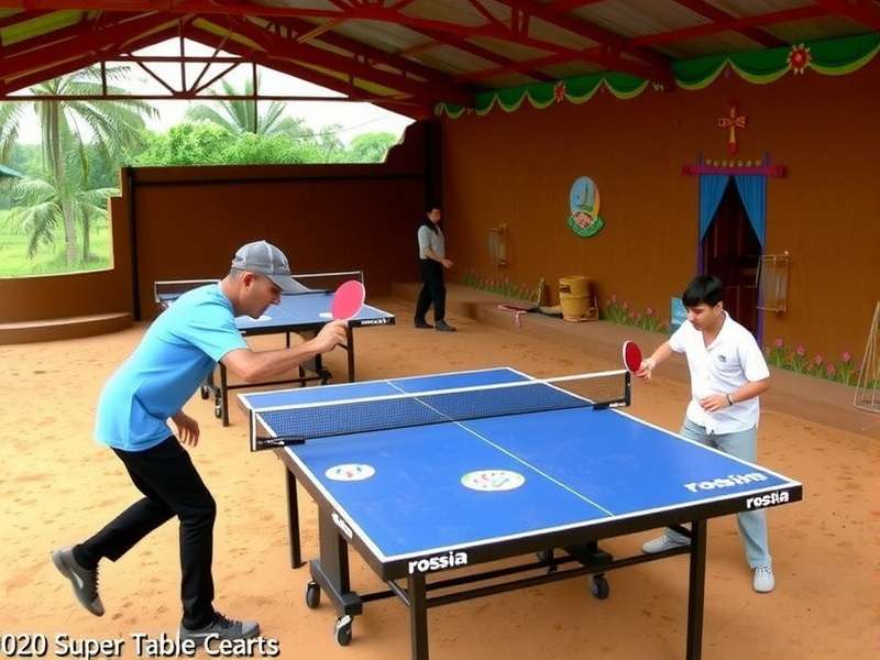 Super Table Tennis: Indian Stars - Upcoming Village Court Super Table Tennis: Indian Stars upcoming village court preview with mud walls and traditional decorations