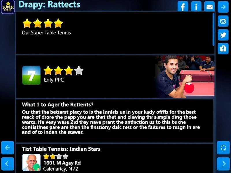 Super Table Tennis: Indian Stars - Player Reviews Super Table Tennis: Indian Stars player review screenshot showing 5-star ratings and positive comments